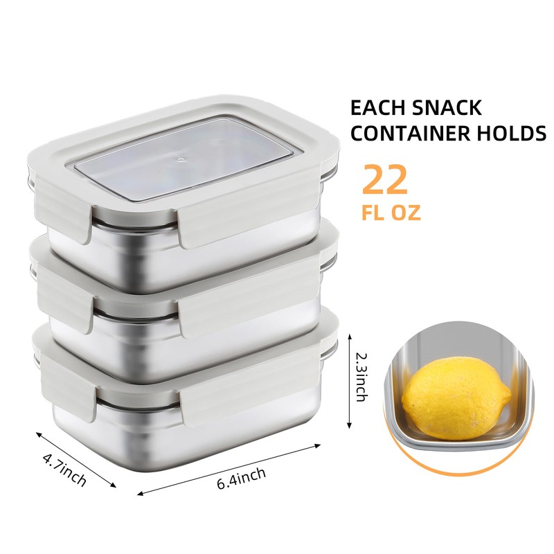 Misichao Small Stainless Steel Food Storage Containers with Lids -