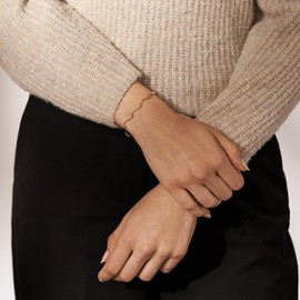 Skagen Essential Wave Women's Bracelet Stainless Steel Length 190 mm Width 3.6 mm, Stainless Steel, No gemstone