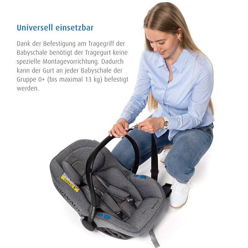 reer Clip&Go Carry 85021 Universal Ergonomic Baby Carrier Strap Black