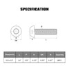VGBUY 28Pcs 5/16-18 x 3/4" Button Head Socket Cap Bolts