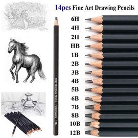 Heshengping, Sketching Pencil Set Drawing Pen Charcoal Sketch Kit Cover Graphite Charcoal Watercolor Pencils Paper Erasable Pen Beginners Artist Children and Adults(39pcs Art Supplies)