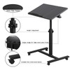 LINGMI Overbed Bedside Desk Mobile Rolling Laptop Stand Tilting Overbed