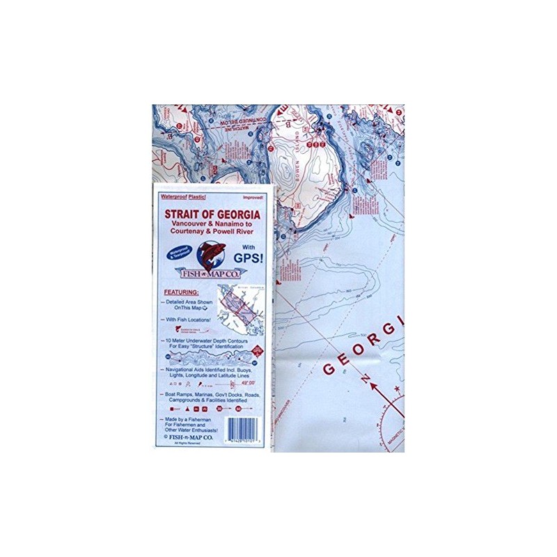 Fish-N-Map Strait of Georgia: (Vancouver & Nanaimo to Courtenay &