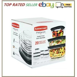 Rubbermaid Premier Easy Find Lids Food Storage Containers, 20-Piece Set