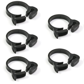 MroMax Double Snap Grip Nylon Hose Clamps-28.2mm-31.1mm/1.11"-1.22" Adjustable Ratcheting Hose Clamp for Connecting, Fastening, Sealing Hoses and Other Tubular Objects Black 5Pcs