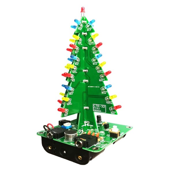 Gikfun Mini Advanced Audio-controlled Christmas Tree Diy Kit Practice Soldering