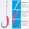 Fishing Assist Hooks with PE line,40pcs Stainless Steel Vertical Jigging