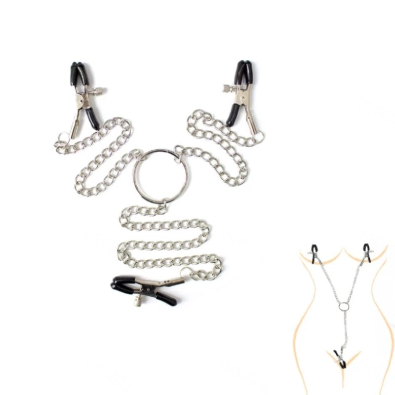 GAOSJX Three-headed red clip with chain easy to use long