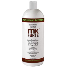 Moroccan Keratin 1000ml Chocolate Forte Hair Treatment for Coarse African Black Hispanic Dominican And All Types Of Hair Professional Salon Queratina Keratina Brasilera Tratamiento (1000ml)