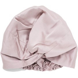 Ade'Soie I Turban für Damen, 100 % Maulbeerseide, 22 Momme, Grad 6A, Haarpflegezubehör, Nacht und Tag, Mütze aus Seide, verstellbar, für alle Haartypen (Dunkelrosa)