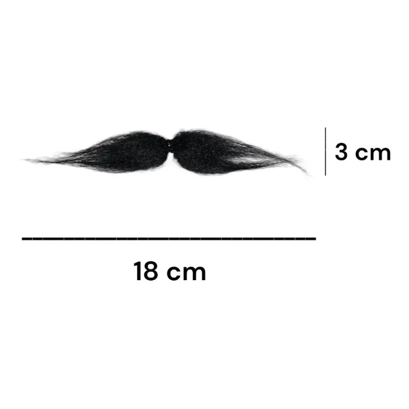 12 Bigote Negro Postizo Mostacho Mexicano Disfraz Zapata Negro