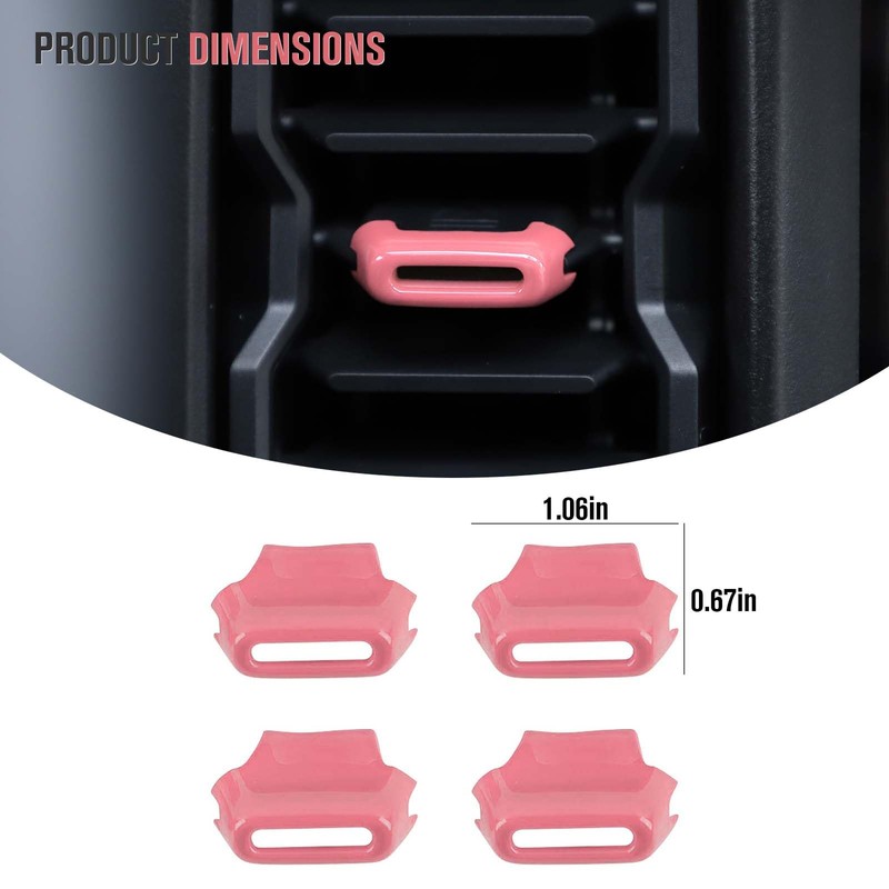 Jimen Compatible with Ford Bronco 2021-2023, 4PCS Center Console Air