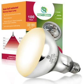 REPTI HOME 100W UVA UVB Vapor Reptile Heat Lamp, High Intensity Self-Ballasted UVB Basking Lamp Bulb,Full Spectrum Sun Light for Reptiles and Amphibians