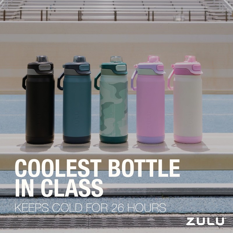 ZULU Powerfill Pro 18oz Kids Stainless Steel Water Bottle with