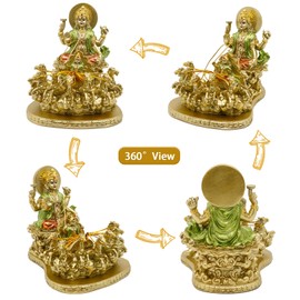 Hindu God Lord Surya Statue – India Home Temple Mandir Puja Idol Murti Pooja Gift Item - Indian Diwali Holi Gift Item Religious Handicraft Figurine
