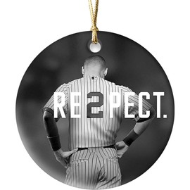 Teerabbit Derek New York Jeter Respect Captain Baseball Christmas Ornaments Home Decoration - Birthday, Christmas, Thanksgiving Day Gifts for Baseball Fans