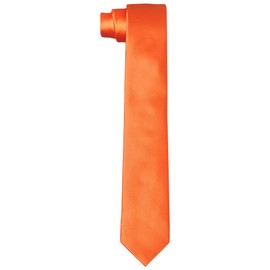 DonDon Mens Handmade Silk Look Ties 6cm, orange