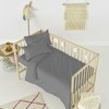 Baby Bedding Set 20 Colors Pillowcase + Duvet Cover 2 PC to FIT Baby COT 120 cm x 90 cm (Grey)