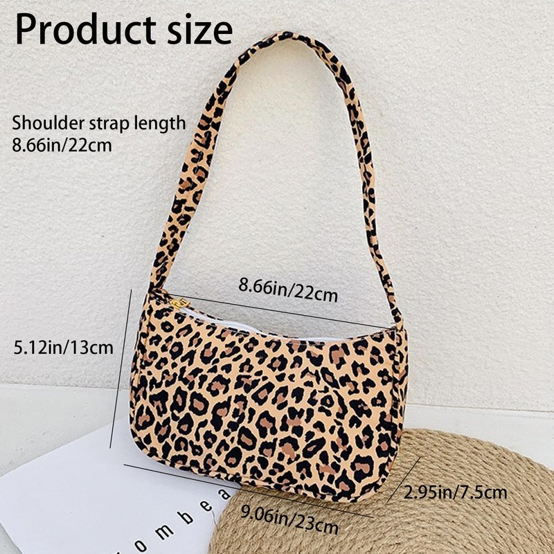 BAUIOREAD Leopard Print Shoulder Bag Cheetah Print Hobo Handbag Women's