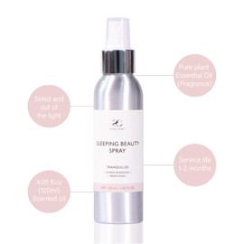 SOXCOMFY Pillow Ritual Aromatic, Calming and Relaxing Pillow Mist, Linen and Fabric Spray, Infused with Natural Essential Oils Roses and rosewood 4.05 oz