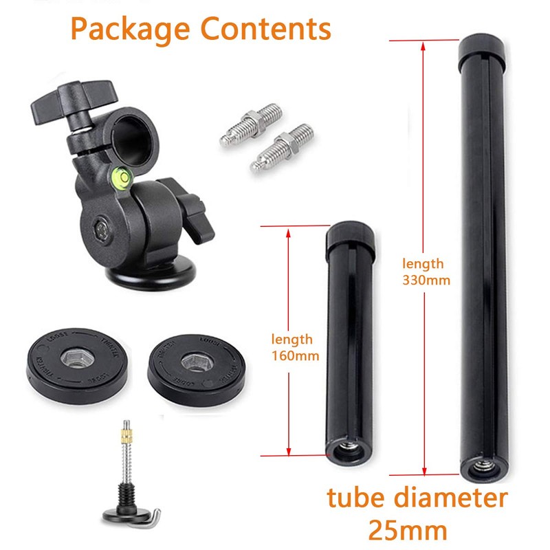 FOTOBETTER Camera Tripod Boom Arm, External Multi-Angle Center Column Extension