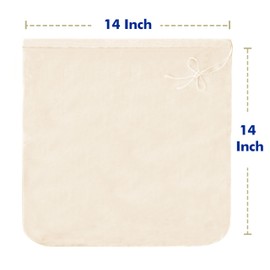 6 PCS Cheese Cloth Bag for Straining, 14x14 Inch Nut Milk Bags, Cheese Cloth for Straining Craft, 100% Cotton Unbleached Muslin Cloth Strainer for Cooking, Baking, Juicing, Cheese Making