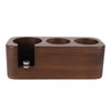 Coffee Tamper Holder 3 Holes Walnut Wood Prevent Slip Stable