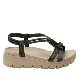 Alegria Women's Roz Pretty Elite Braided Adjustable Buckle Slingback Platform Slide 9 M US