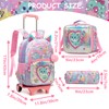 Kids Rolling Loving Cat Backpack for Girls Trolley Suitcases Luggage