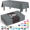 6-Pack Premium Plastic Tablecloth 54in. x 108in. Rectangle Plastic Table