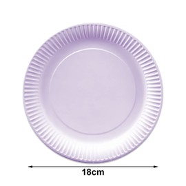 Reusable Paper Plates, Pack of 40 Light Purple Plates Can Be Used for Cold and Hot Foods, 17.8 cm
