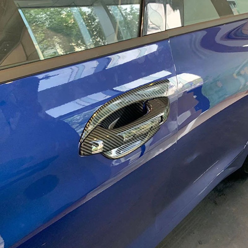 Exterior Door Handle Cover Carbon Fiber Pattern Outside Door Handle