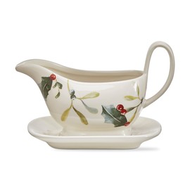 tag Winter Sprig Gravy Boat & Saucer S2 Multicolored