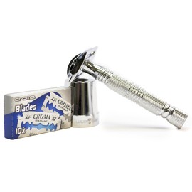 The Hoff Double edge safty razor Razor by Luxury Barber best wet shaving starter kit gift set for men
