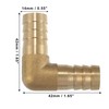 X AUTOHAUX 3 Pcs 14mm 0.55" Car Brass Barb Hose