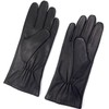 ZLUXURQ Luxury Italian Soft Leather Gloves for Women in Black