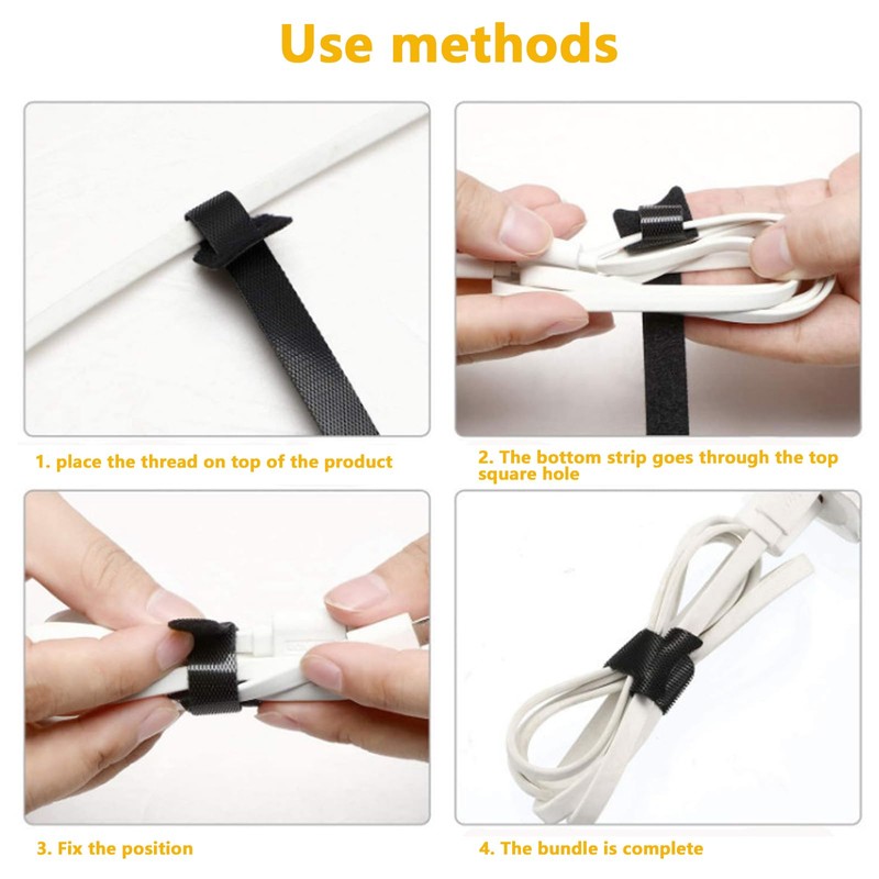 : GaoBangM 100 Pcs Reusable Cable Ties, Cable Ties, Fastening