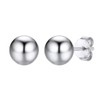 Silvora Round Ball Earrings, Women's 925 Silver, Ball Earrings, Popular