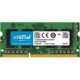 Crucial CT51264BF160B - Módulo de memoria para computadora portátil (4 GB, DDR3, 1600 MT/s, PC3-12800, CL11, SODIMM, 204 pines, 1,35 V/1,5 V)