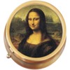 Mona Lisa Brass Round Pill Box
