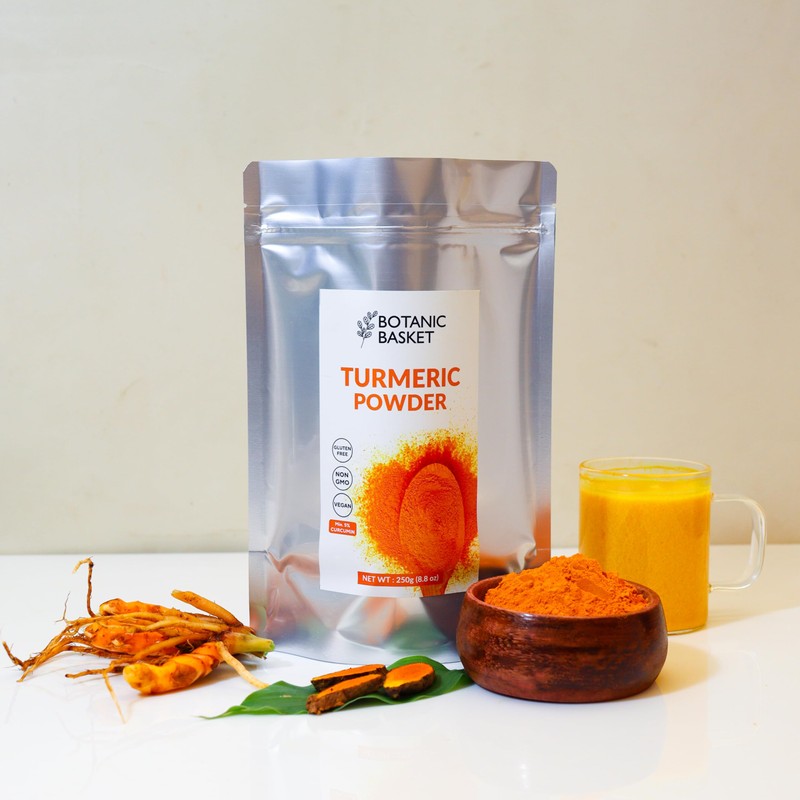 Botanic Basket Turmeric Powder 250 grams, Min 5% Curcumin Content,
