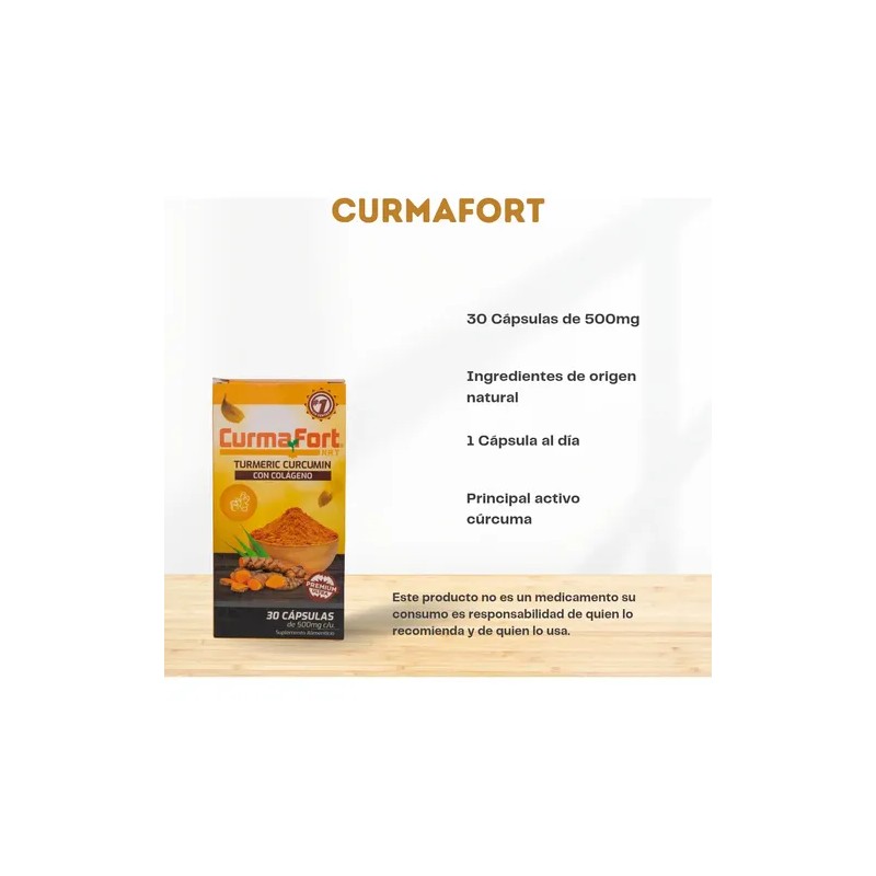 Cápsulas Curmafort 2 Piezas Cúrcuma Naturaleza Verde 30 Uds.