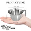 2 Pcs Stainless Steel Espresso Cups with Handle, V-Shaped Double