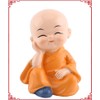 LUXCKY 4 Monks Figurine Statue Cute Little Monks Hear No