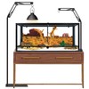 BOURDSERK Reptile Lamp Stand, Adjustable 15.7 to 74.3 In Heat
