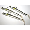 Sidewinder super slim 6"- 10grm sandeel lures natural/yellow spot pack