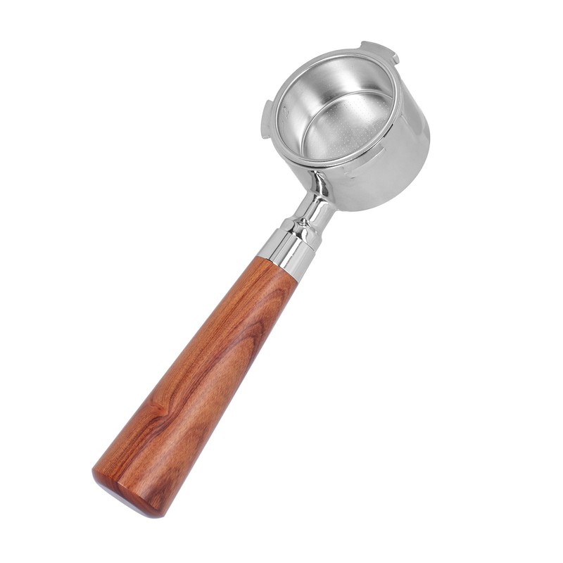 Coffee Bottomless Portafilter Handheld Stainless Steel Bottomless Filter for HouseholdRosewood