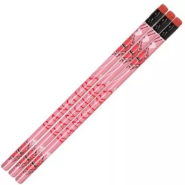 Texas Rangers Pink Pencils 6 Pack Pink