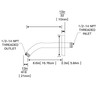1 Pcs 6IN Shower Arm with Flange, Wall Mounted Shower