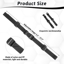 Bruislard 2 Pcs Replacement Backpack Waist Strap Black Backpacks Chest Straps Adjustable Sternum Straps Chest Belt with Quick Release Buckle for Hiking Camping